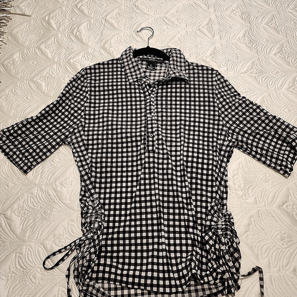Amang NY checkered top